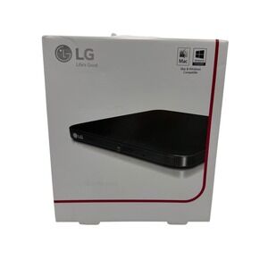 LG Ultra Slim Portable DVD Writer SP80NB80 External Drive Mac Windows Black